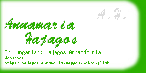 annamaria hajagos business card